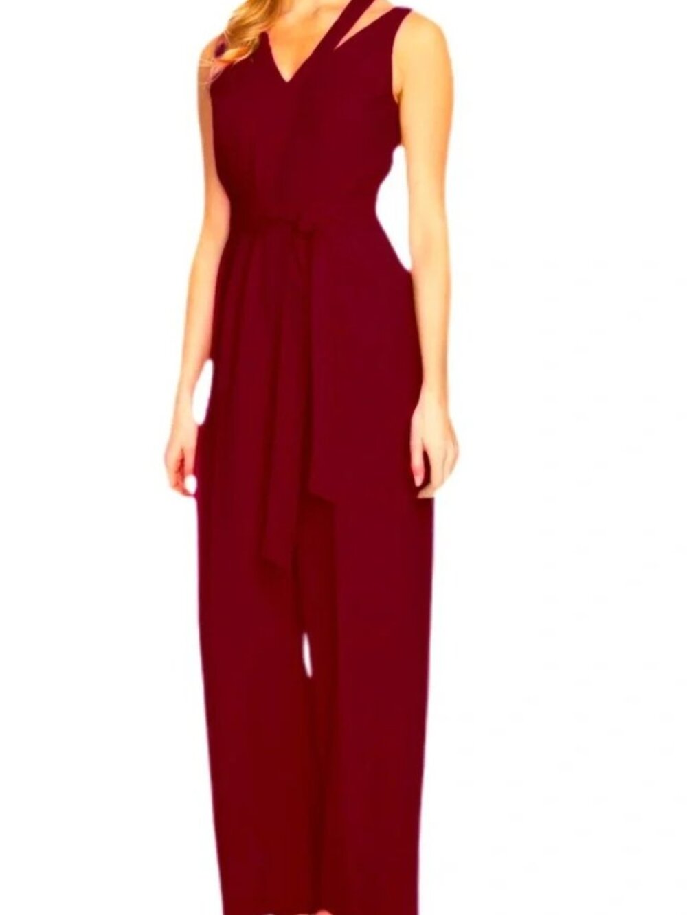 CeCe burgundy jumpsuit size 4